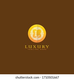 Premium letter L logo icon vector design. Luxury jewelry frame gem edge logotype. Print monogram initials stamp sign symbol.