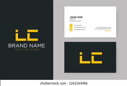 Premium letter LC logo with an elegant corporate identity template