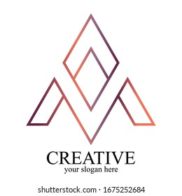 Premium-Brief Eine Logo-Design-Vektorillustration. Luxus lineares kreatives Monogramm. Vektorillustration-Logo für Unternehmen und Firmenidentität