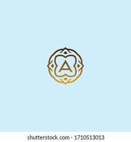 Premium letter A logo icon vector design. Luxury jewelry frame gem edge logotype. Print monogram initials stamp sign symbol.