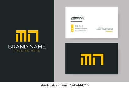 Premium letter MN logo with an elegant corporate identity template