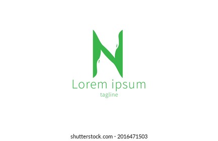 Premium Letter N Bird ambigram style logo design 