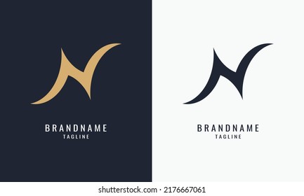 Premium Letter N Logo Design With Pointy Style