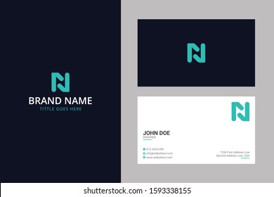 Premium letter N logo with an elegant professional corporate identity template. minimal Design