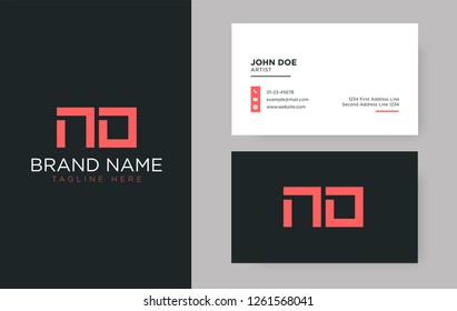 Premium letter ND logo with an elegant corporate identity template