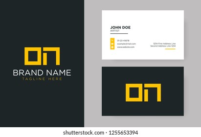 Premium letter ON logo with an elegant corporate identity template