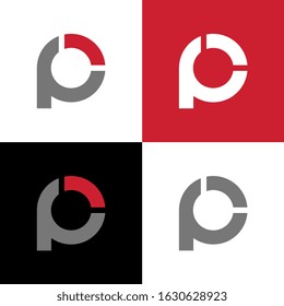 Premium letter P logo template elements, beautiful logotype illustration, simple icon design