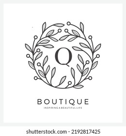 Premium letter Q logo design for Luxury, Restaurant, Royalty, Boutique, Hotel, Jewelry, Fashion and other vector illustration for business and company