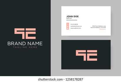 Premium letter QE logo with an elegant corporate identity template