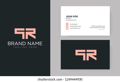 Premium letter QR logo with an elegant corporate identity template