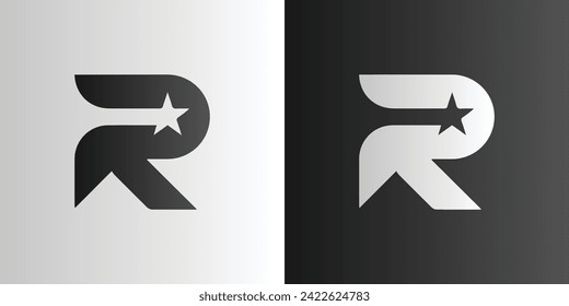 Premium letter R logo design Luxury linear creative monogram