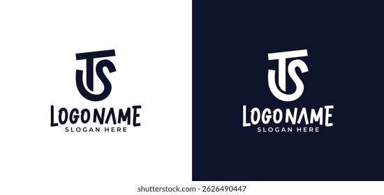 Premium Letter TS, diseño de logotipo ST, icono TS, Plantilla de diseño de logotipo de Vector de símbolo TS