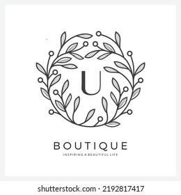 Premium letter U logo design for Luxury, Restaurant, Royalty, Boutique, Hotel, Jewelry, Fashion and other vector illustration for business and company