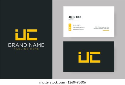 Premium letter UC logo with an elegant corporate identity template