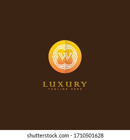 Premium letter W logo icon vector design. Luxury jewelry frame gem edge logotype. Print monogram initials stamp sign symbol.