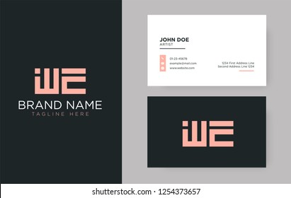 Premium letter WE logo with an elegant corporate identity template