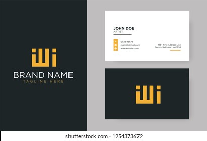 Premium-Brief-WI-Logo mit elegantem Corporate Identity-Template