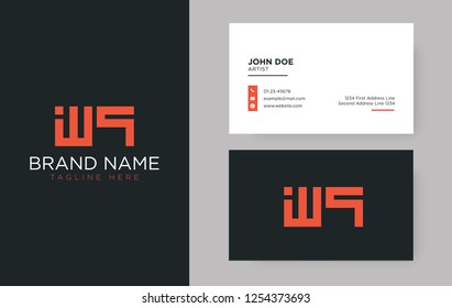 Premium letter WQ logo with an elegant corporate identity template