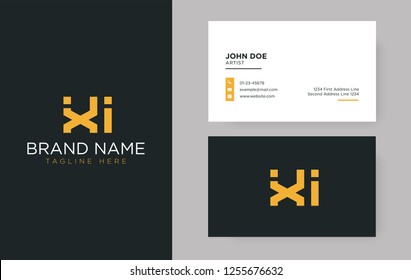 Premium letter XI logo with an elegant corporate identity template
