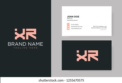 Premium letter XR logo with an elegant corporate identity template