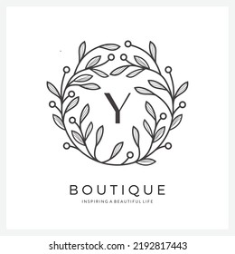 Premium letter Y logo design for Luxury, Restaurant, Royalty, Boutique, Hotel, Jewelry, Fashion and other vector illustration for business and company