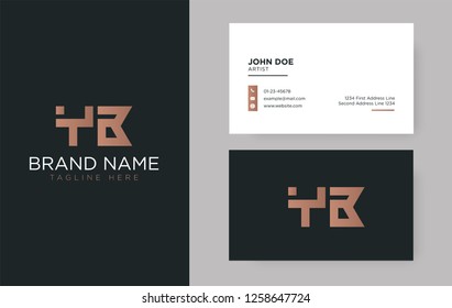 Premium letter YB logo with an elegant corporate identity template