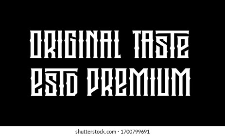 premium lettering in vintage style