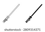 Premium Light saber weapon icon set Vector Icon Isolated on White Background