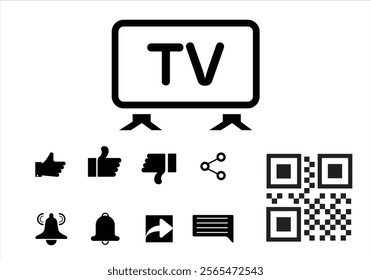 Premium Like and Barcode Icon Collection, Perfect for Any Project.