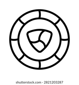 Premium line icon nem cryptocurrency blockchain platform.