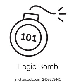 Premium-Linien-Stil-Ikone von Logic Bomb 