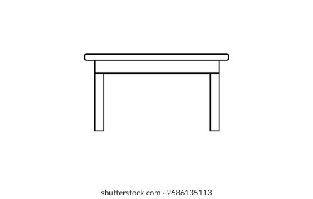 Premium line table vector design for use.