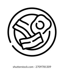 Ein Premium-Linearsymbol für das Frühstück bei der Veranstaltung