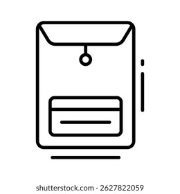 Icono lineal de Premium del sobre del archivo para el envío