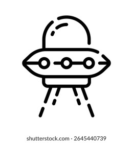 Premium linear icon of mysterious flying ufo