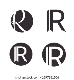 Premium-linearer Monogramm-Buchstaben R-Logo. R Logo, Vektor.