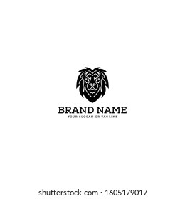 premium lion head logo vector 