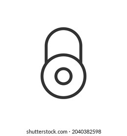 Icono de línea de bloqueo premium para aplicación, web y interfaz de usuario. Signo de trazo vectorial aislado en un fondo blanco. Icono de contorno de bloqueo en estilo de moda.