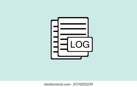 Premium log file icon vector illustration for use.