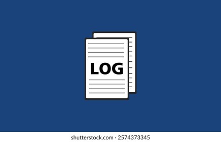 
Premium log file icon vector design for use.