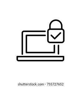 Premium login icon or logo in line style. High quality sign and symbol on a white background. Vector outline pictogram for infographic, web design and app development.