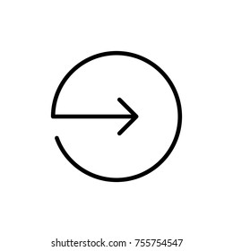 Premium login icon or logo in line style. High quality sign and symbol on a white background. Vector outline pictogram for infographic, web design and app development.