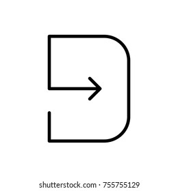 Premium login icon or logo in line style. High quality sign and symbol on a white background. Vector outline pictogram for infographic, web design and app development.