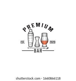 premium logo design bar symbol luxury