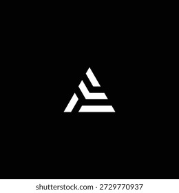 Una colección de diseño de logotipo de primera calidad con una interpretación artística de la letra A utilizando Elementos geométricos precisos. Este logotipo presenta un estilo de esténcil-corte y de arte de la línea que forma una estructura triangular robusta, que simboliza el pináculo del logro, la estabilidad, y la dirección futura
