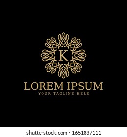 premium logo design with the initials letter  K