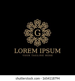 diseño del logotipo premium con la letra inicial G