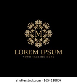 diseño del logotipo premium con la letra inicial M