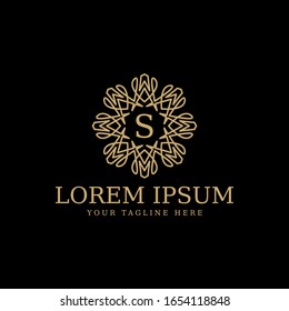 diseño del logotipo premium con la letra inicial S