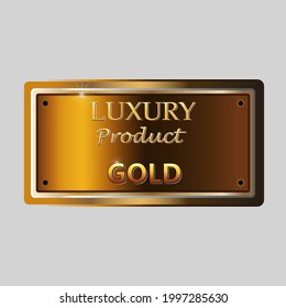 Premium logo emblem with gold plate. Exotic colors are luxurious and classy. Marker or label a brand